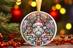 Round Christmass Ornament PNG Product Image 1
