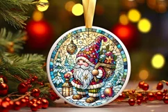 Round Christmas Ornament Sublimation|Clipart Product Image 2