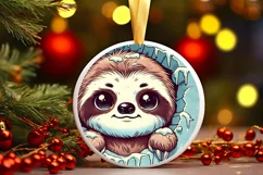 Round Christmas Ornament Sublimation|Clipart Product Image 2