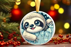 Round Christmas Ornament Sublimation|Clipart Product Image 2