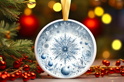 Round Christmass Ornament PNG Product Image 1