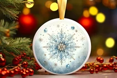 Round Christmas Ornament Sublimation|Clipart Product Image 1