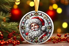 Round Christmas Ornament Sublimation|Clipart Product Image 2