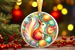 Round Christmas Ornament Sublimation|Clipart Product Image 1