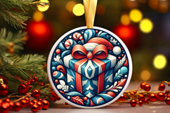 Round Christmass Ornament PNG Product Image 1