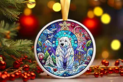 Round Christmass Ornament PNG Product Image 1
