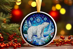 Round Christmass Ornament PNG Product Image 1