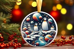 Round Christmas Ornament Sublimation|Clipart Product Image 1