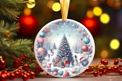 Round Christmas Ornament Sublimation|Clipart Product Image 1