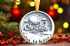Round Christmas Ornament Sublimation|Clipart Product Image 1