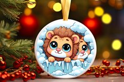 Round Christmas Ornament Sublimation|Clipart Product Image 1