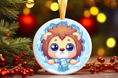 Round Christmass Ornament PNG Product Image 1