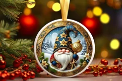 Round Christmas Ornament Sublimation|Clipart Product Image 2