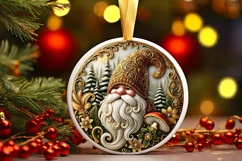 Round Christmas Ornament Sublimation|Clipart Product Image 2