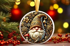 Round Christmas Ornament Sublimation|Clipart Product Image 2