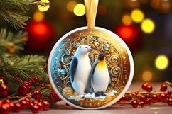 Round Christmas Ornament Sublimation|Clipart Product Image 1