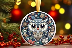 Round Christmas Ornament Sublimation|Clipart Product Image 1