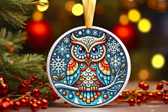 Round Christmass Ornament PNG Product Image 1