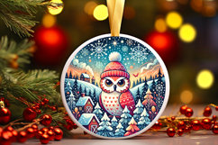 Round Christmass Ornament PNG Product Image 1