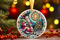 Round Christmass Ornament PNG Product Image 1