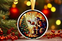 Round Christmas Ornament Sublimation|Clipart Product Image 1