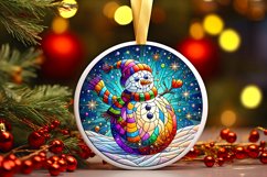 Round Christmas Ornament Sublimation|Clipart Product Image 1