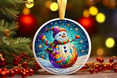 Round Christmas Ornament Sublimation|Clipart Product Image 1