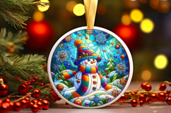 Round Christmass Ornament PNG Product Image 1