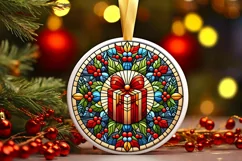 Round Christmas Ornament Sublimation|Clipart Product Image 2