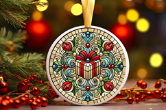 Round Christmass Ornament PNG Product Image 1