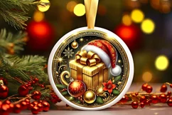 Round Christmas Ornament Sublimation|Clipart Product Image 2