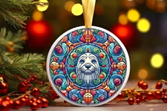 Round Christmas Ornament Sublimation|Clipart Product Image 1
