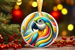 Round Christmas Ornament Sublimation|Clipart Product Image 1