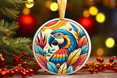 Round Christmass Ornament PNG Product Image 1