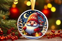 Round Christmas Ornament Sublimation|Clipart Product Image 1