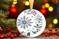 Round Christmas Ornament Sublimation|Clipart Product Image 3
