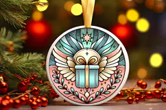 Round Christmass Ornament PNG Product Image 1
