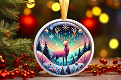 Round Christmass Ornament PNG Product Image 1