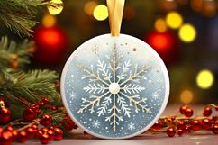 Round Christmass Ornament PNG Product Image 1