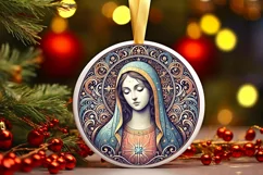 Round Christmas Ornament Sublimation|Clipart Product Image 1
