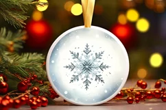 Round Christmas Ornament Sublimation|Clipart Product Image 1