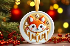 Round Christmas Ornament Sublimation|Clipart Product Image 2