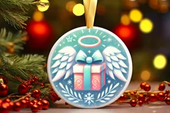 Round Christmas Ornament Sublimation|Clipart Product Image 2
