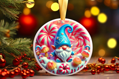 Round Christmass Ornament PNG Product Image 1