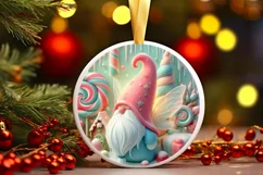 Round Christmas Ornament Sublimation|Clipart Product Image 1