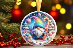 Round Christmas Ornament Sublimation|Clipart Product Image 1