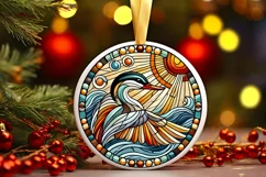 Round Christmas Ornament Sublimation|Clipart Product Image 1
