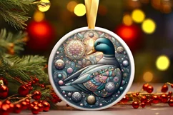 Round Christmas Ornament Sublimation|Clipart Product Image 1
