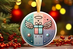 Round Christmas Ornament Sublimation|Clipart Product Image 2