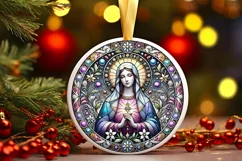 Round Christmas Ornament Sublimation|Clipart Product Image 1